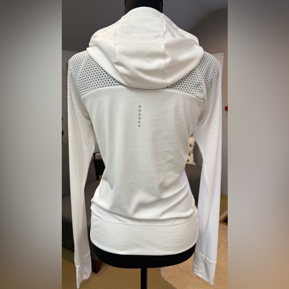 NIKE White Dri Fit Hooded Layering Top - Picture 2 of 8